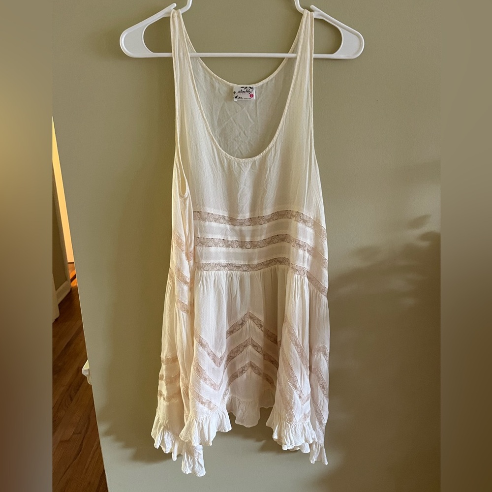Free People Voile and Lace Trapeze Slip Dress Tunic